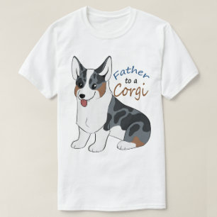 Vater zu einem blauen merle Corgi T-Shirt