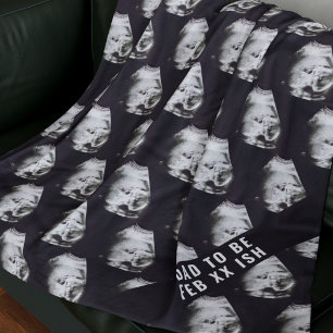 Vater zu sein Ultraschallgeschenk Foto Erster Vate Fleecedecke