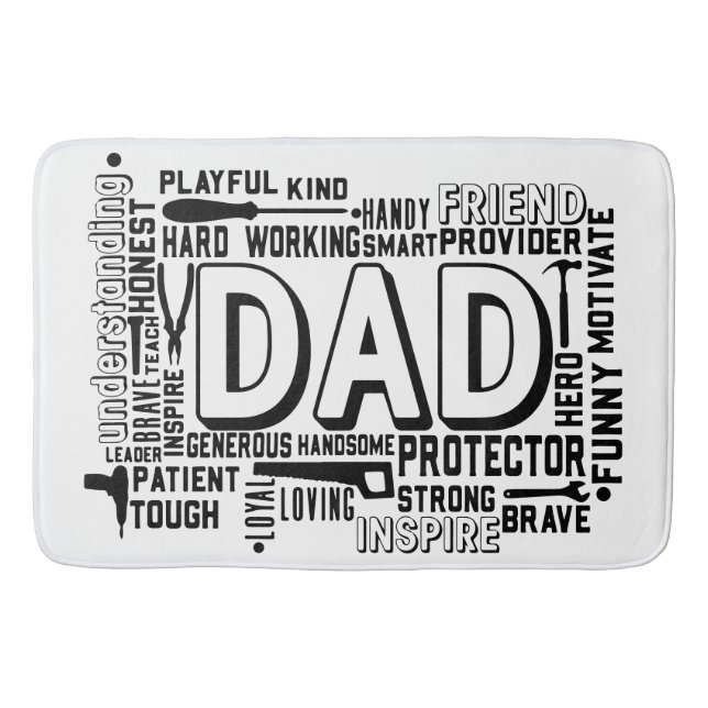 Vater Zuhause Türschloss Gruß Portionstür Badematte (Vorderseite)