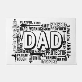 Vater Zuhause Türschloss Gruß Portionstür Fußmatte