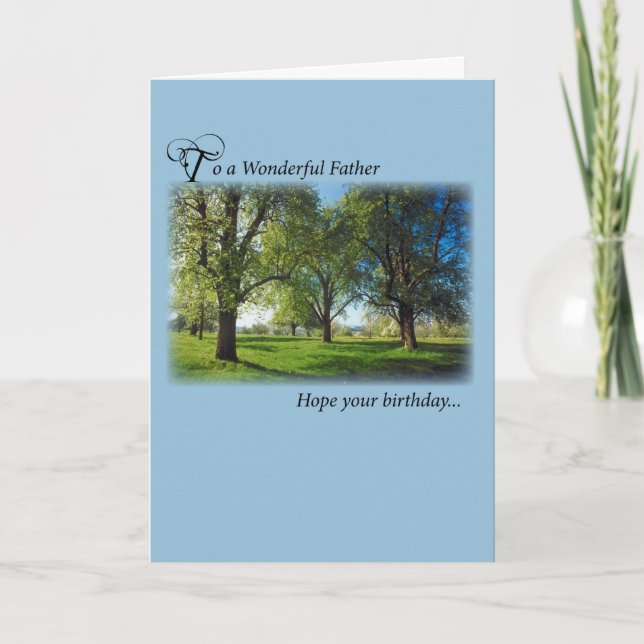 Vater zum Geburtstag, Bäume Karte (Vorderseite)