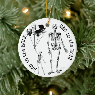 Vater zum Knochenskelett Keramik Ornament