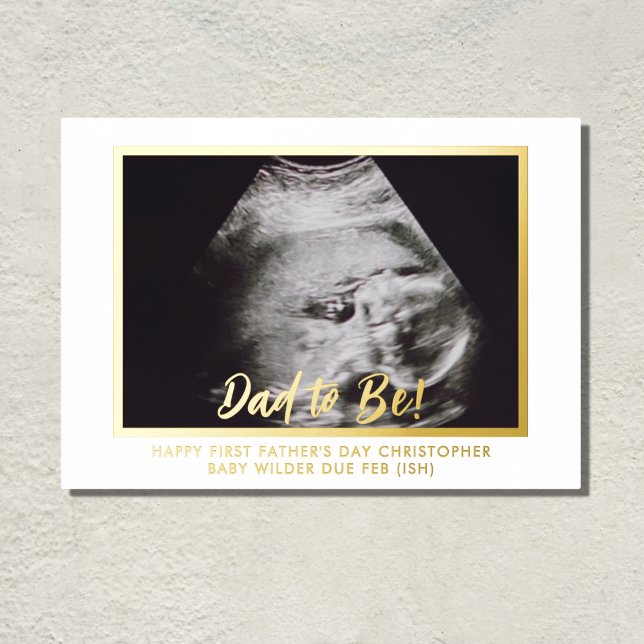 Vater zum Ultraschallfest Foto 1. Vatertag Foliendrucke (Surprise the Dad to Be with this real foil print of your baby to be. Just add a message)