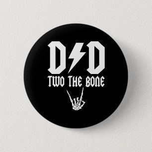 Vater zwei der Knochenkeletterfamilie Geburtstagsk Button