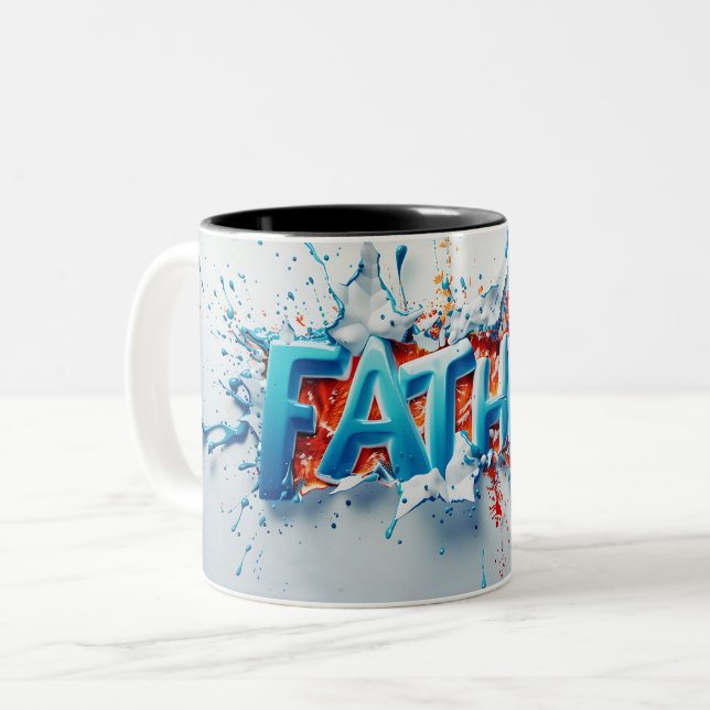 Vater Zweifarbige Tasse (Vorderseite Links)