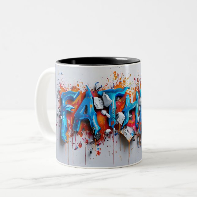 Vater Zweifarbige Tasse (Vorderseite Links)