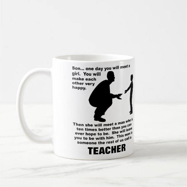 Vaterberater Lehrer Funny Mug Kaffeetasse (Links)