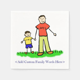 Vatercharakter und Familiennzeichen von Son Custom Serviette