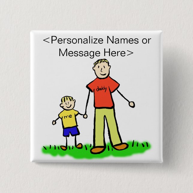 Vatergestalt und Familienkatalog Art Custom Button (Vorderseite)