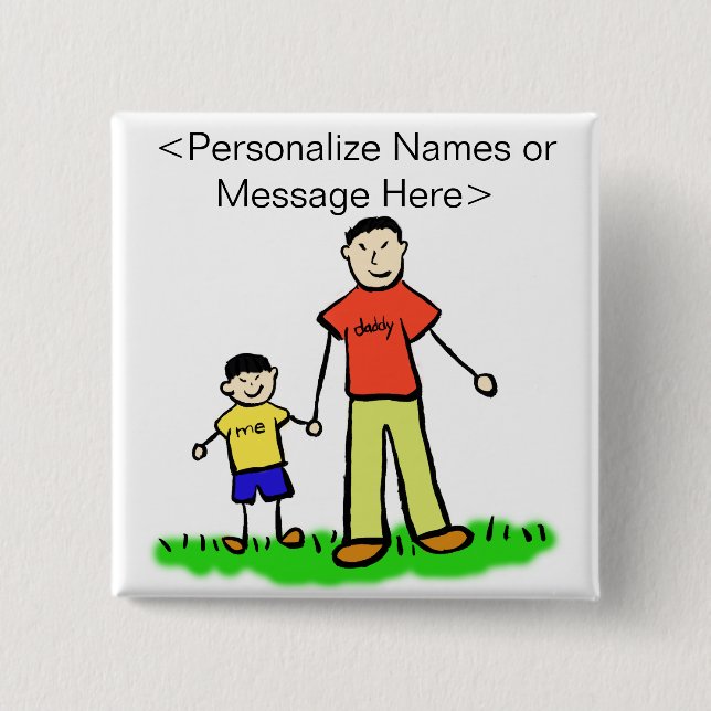 Vatergestalt und Familienkatalog Art Custom Button (Vorderseite)