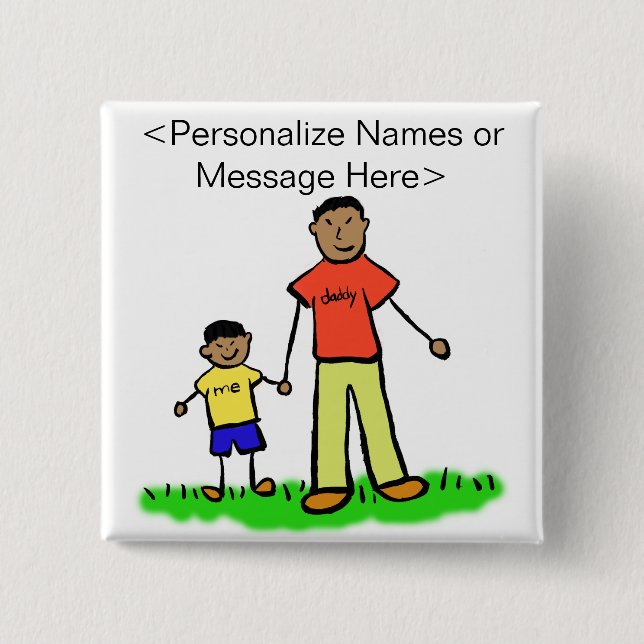 Vatergestalt und Familienkatalog Art Custom Button (Vorderseite)