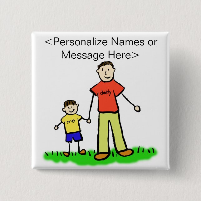 Vatergestalt und Familienkatalog Art Custom Button (Vorderseite)