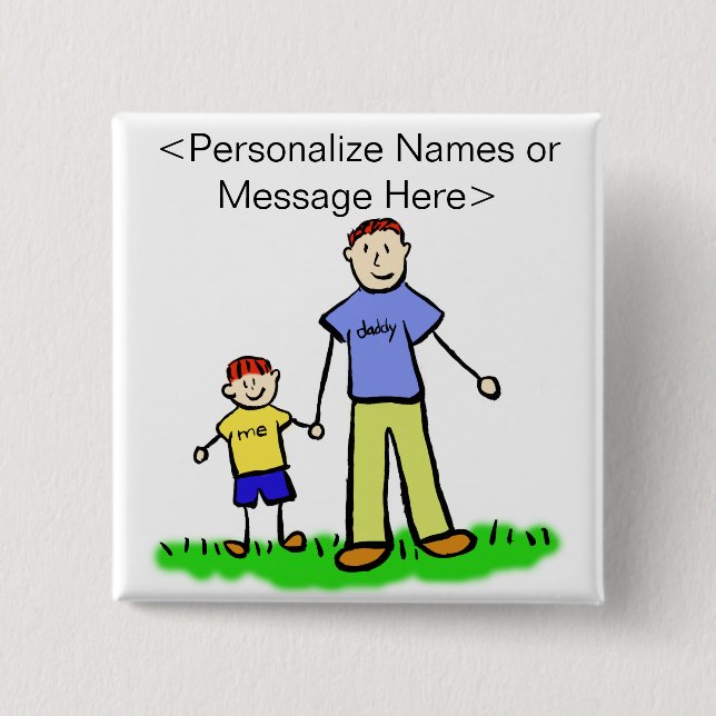 Vatergestalt und Familienkatalog Art Custom Button (Vorderseite)