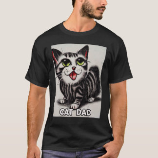 Vaterkatze Kätzchen Kitten Im Katzenstil 1 T-Shirt