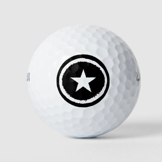 Vaterländische Armee Krieg Weißer Star Symbol Zeic Golfball (Vorderseite)