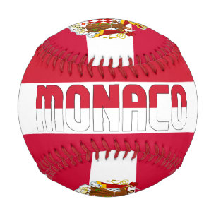 Vaterländische Flagge von Monaco Baseball