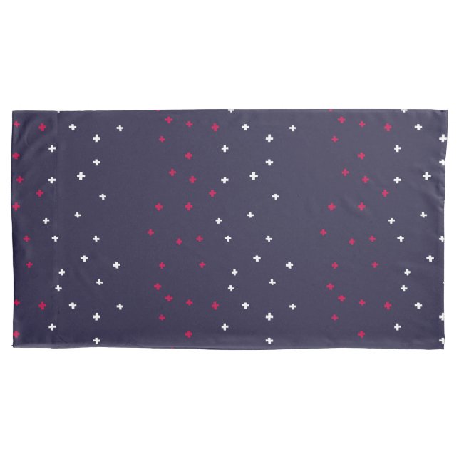 Vaterländische Rote Weiß & Blau Schweizer Kreuz pl Kissenbezug (Vorderseite)