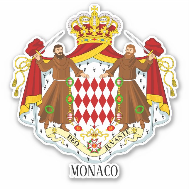 Vaterländische Wappenmeere von Monaco Aufkleber (Vorderseite)