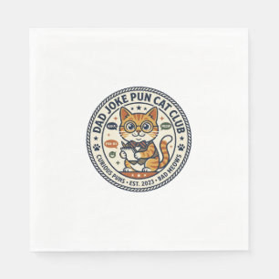 Väterlicher Witz Pun Katzen Grafik T-Shirt Kunst - Serviette