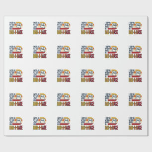 Väterlicher Witz Väter-Datenbank Retro Lustiger Va Geschenkpapier