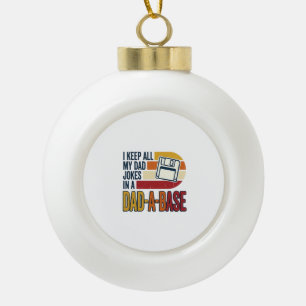 Väterlicher Witz Väter-Datenbank Retro Lustiger Va Keramik Kugel-Ornament