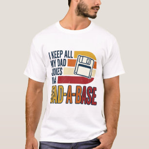Väterlicher Witz Väter-Datenbank Retro Lustiger Va T-Shirt