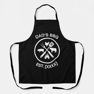 Vaters BBQ-Emblem mit Gründungsjahr Schürze