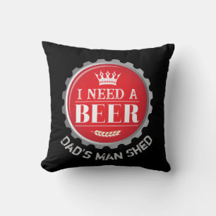 Vater's Beer Themed Man Höhle Bier Flasche Cap Kissen