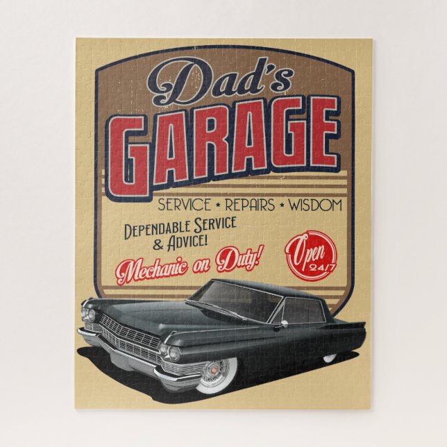 Vaters Cadillac Garage Jigsaw Puzzle 1964 (Vertikal)