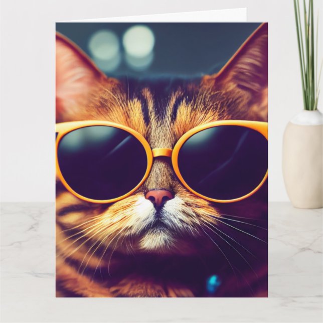 VATER'S DAY CAT GREETING CARD KARTE (Vorderseite)