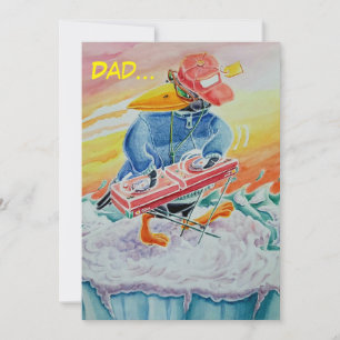 VATER'S DAY FUNNY GREETINGS CARD. DANKESKARTE