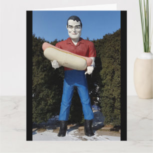 VATER'S DAY HOT DOG GIANT MAN RETRO FUNNY CARD KARTE