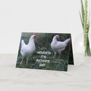 VATER'S DAY ROOSTER SPASS CARD KARTE