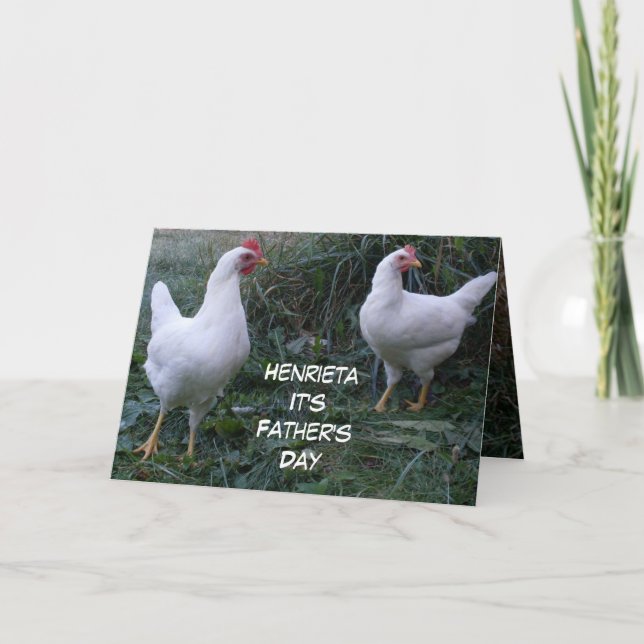 VATER'S DAY ROOSTER SPASS CARD KARTE (Vorderseite)