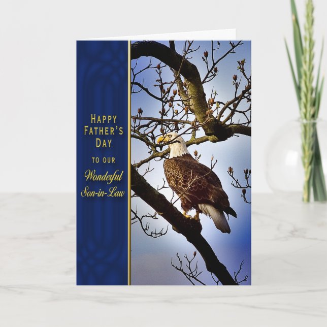VATER'S DAY - SON-LAW - BALD EAGLE KARTE (Vorderseite)
