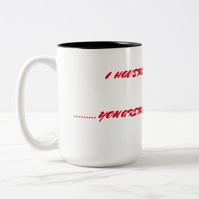 Vaters endlose Liebe Zweifarbige Tasse (Links)