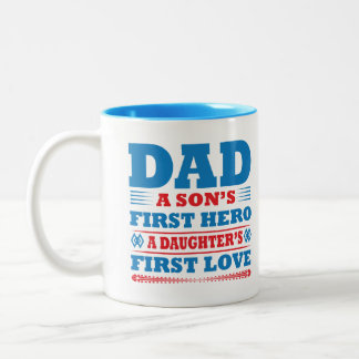 Vaters erster Held Ein erster Liebe für Töchter Ka Zweifarbige Tasse