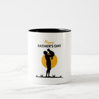 "Vater's Forever Tasse" Zweifarbige Tasse