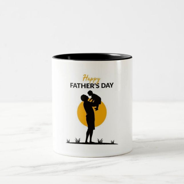 "Vater's Forever Tasse" Zweifarbige Tasse (Mittel)
