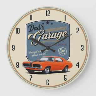 Vaters Garage Cougar große Uhr