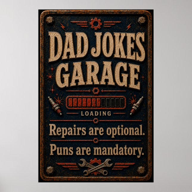 Vaters Garagenposter Poster (Vorne)