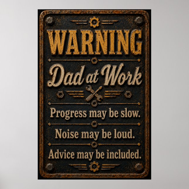 Vaters Garagenposter Poster (Vorne)