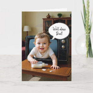 Vaters Geburtstag mit Baby Crawling aus dem Set Karte