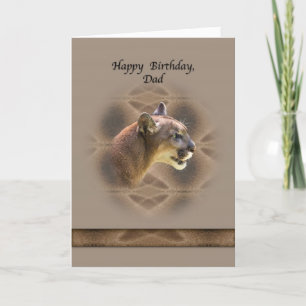 Vaters Geburtstagskarte mit Cougar Karte