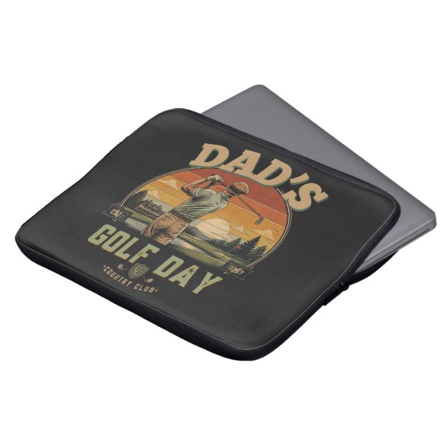 Vaters Golf-Tag Laptopschutzhülle (Vorne Oben)