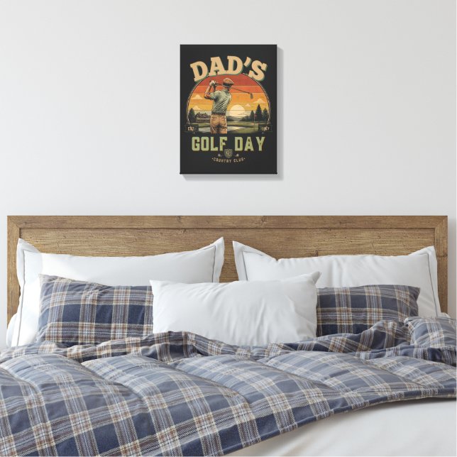 Vaters Golf-Tag Leinwanddruck (Insitu (Schlafzimmer))
