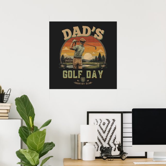 Vaters Golf-Tag Poster (Heimbüro)