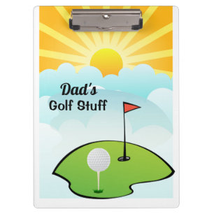 Vaters Golfsachen-Clipboard personalisieren Klemmbrett