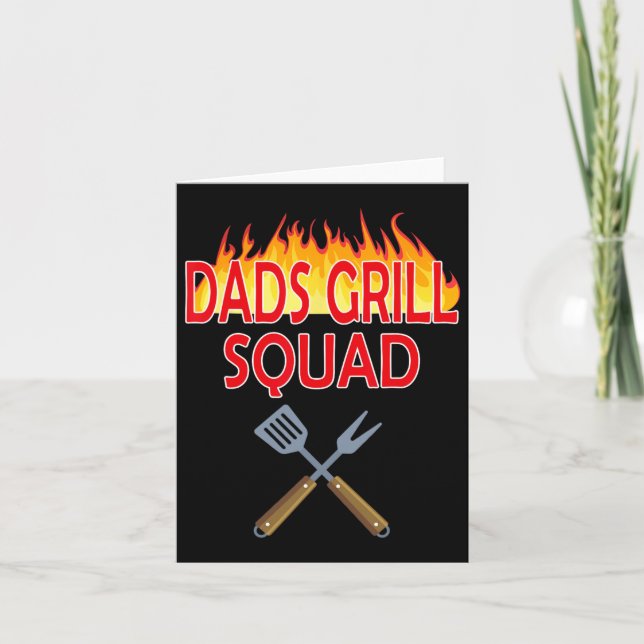 Vaters Grill Squad Funny Grillen Vatertag Karte (Vorderseite)
