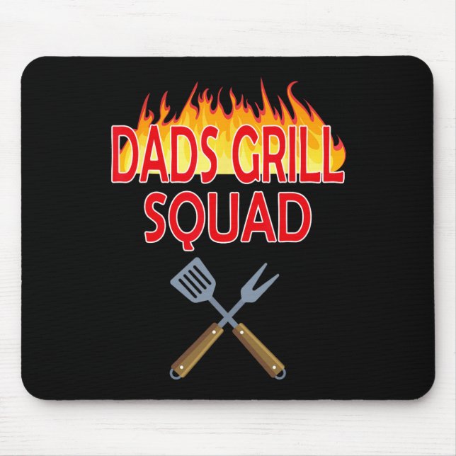 Vaters Grill Squad Funny Grillen Vatertag Mousepad (Vorne)
